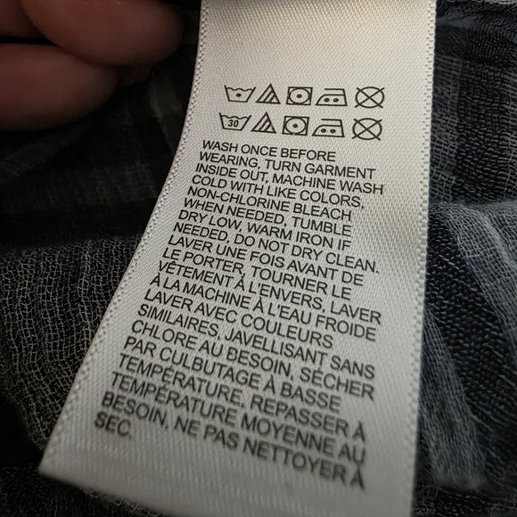 Lucky Brand Blue And White Plaid Button Down Shirt Size Small - Picture 8 of 8